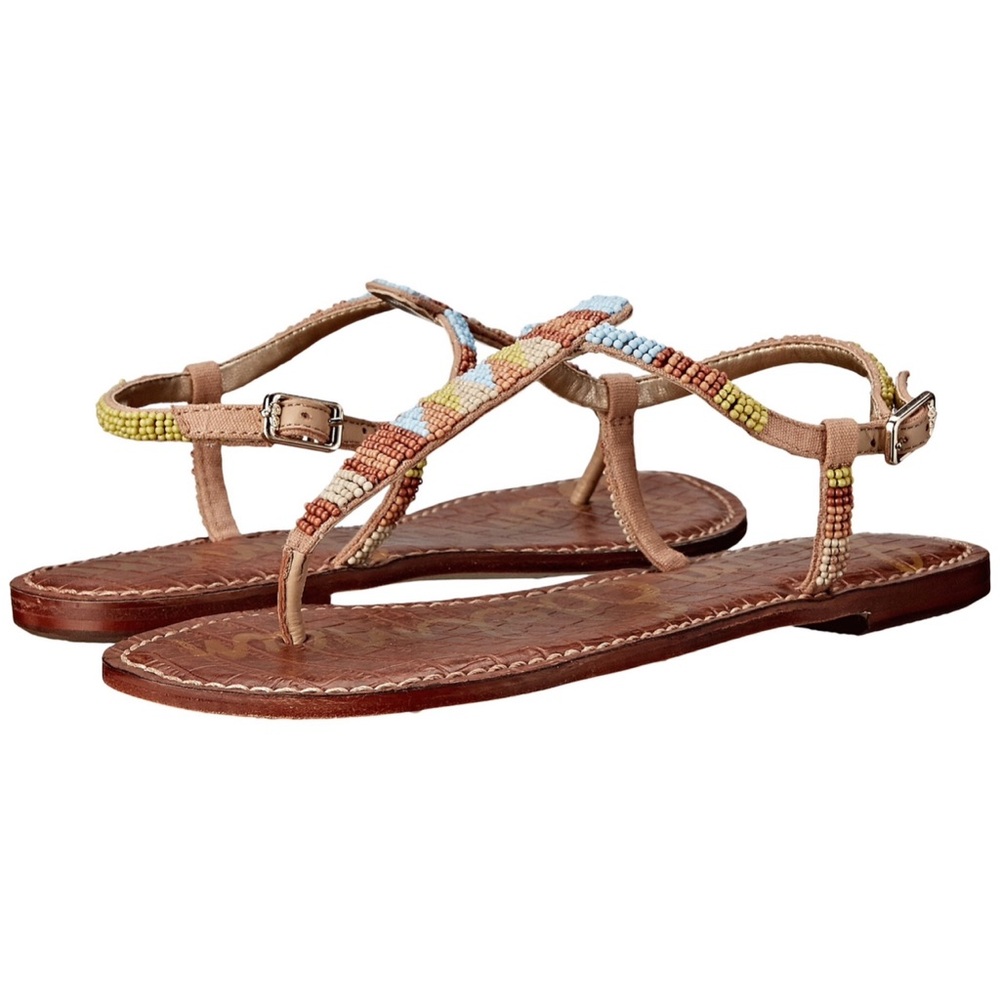 NWOB Sam Edelman Gail T Strap Beaded Sandal